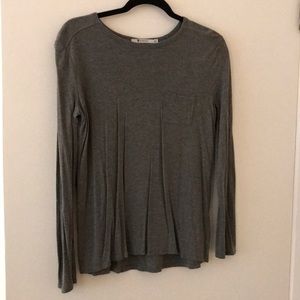 T by Alexander Wang grey long sleeve crew neck